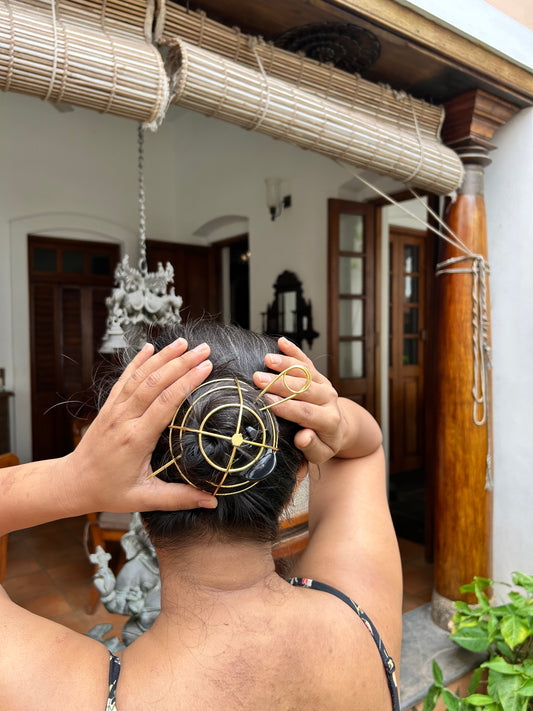 Zenia Brass Bun Cage