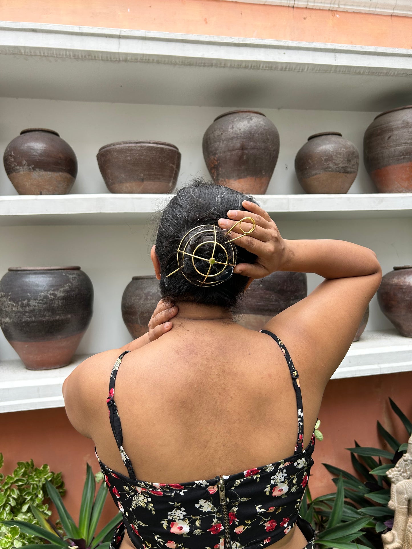 Zenia Brass Bun Cage