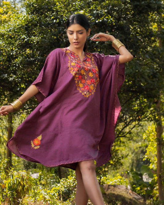 Purple short kaftan 3