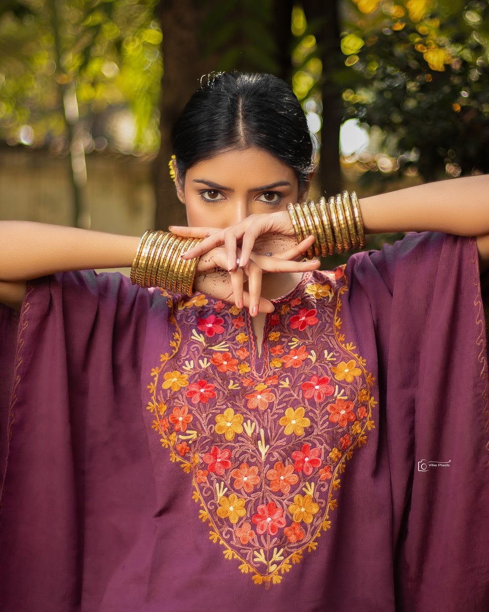 Purple short kaftan 4