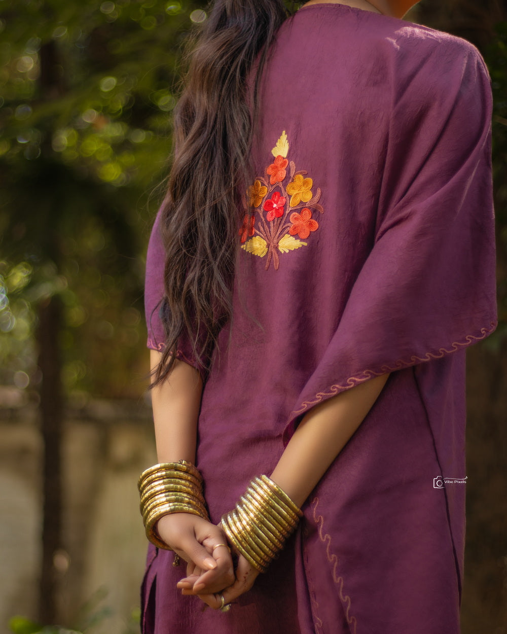 Purple short kaftan 5