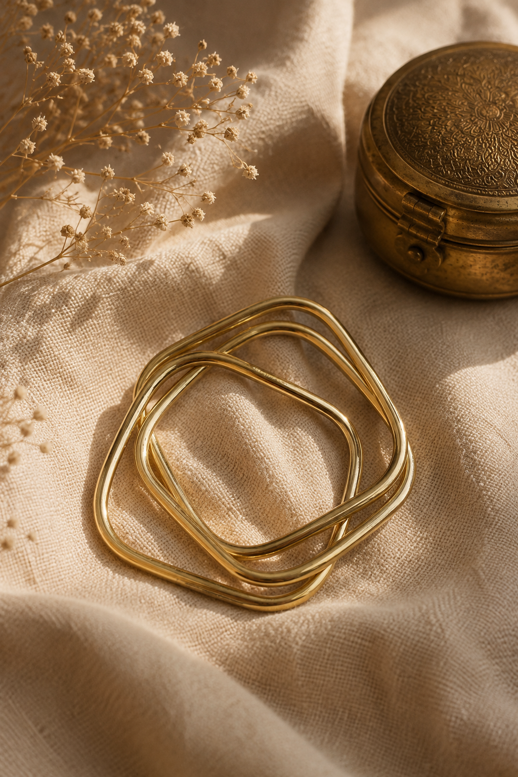 Myra Bangle Stack (Set of 3 Entwined Bangles)