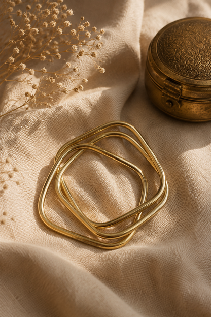 Myra Bangle Stack (Set of 3 Entwined Bangles)
