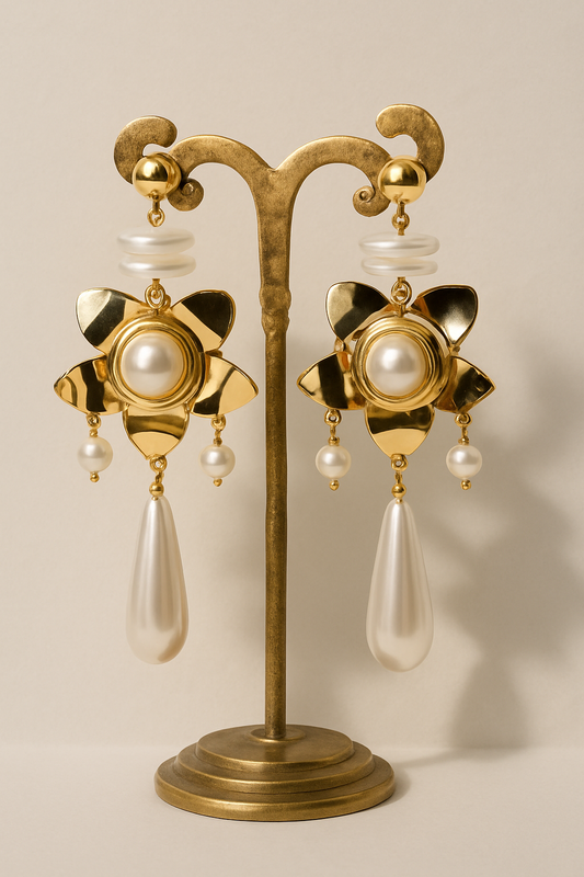 Dariyana Camellia Earrings