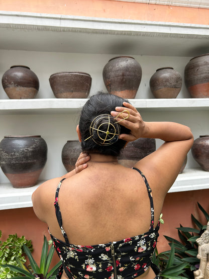 Zenia Brass Bun Cage