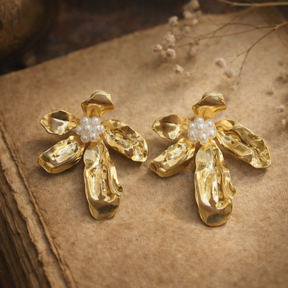 Dariyana Camellia Earrings