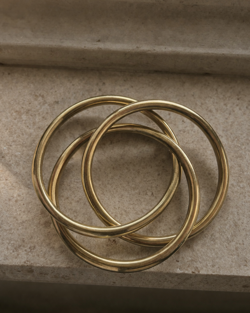 Myra Bangle Stack (Set of 3 Entwined Bangles)