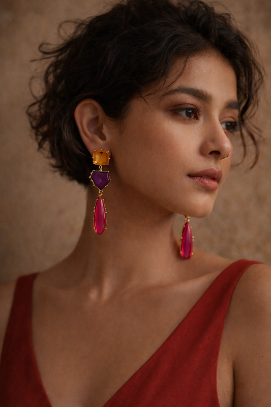 Dariyana  Prism Earrings