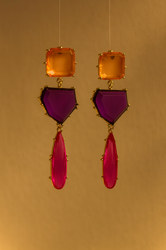 Dariyana  Prism Earrings