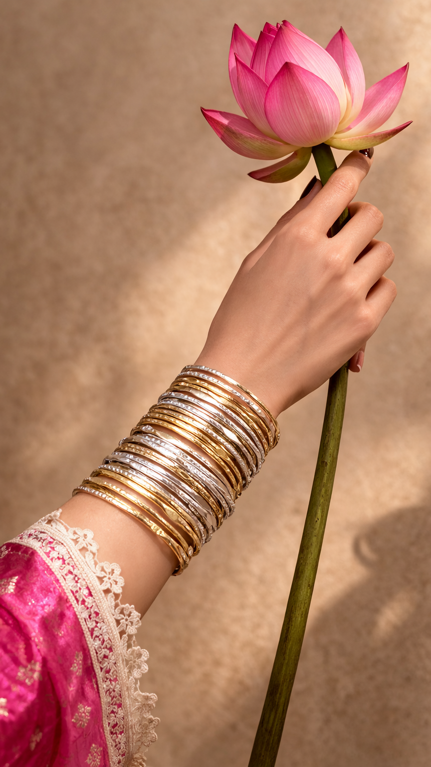 Anvira Bangle Stack (Set of 5 Bangles)