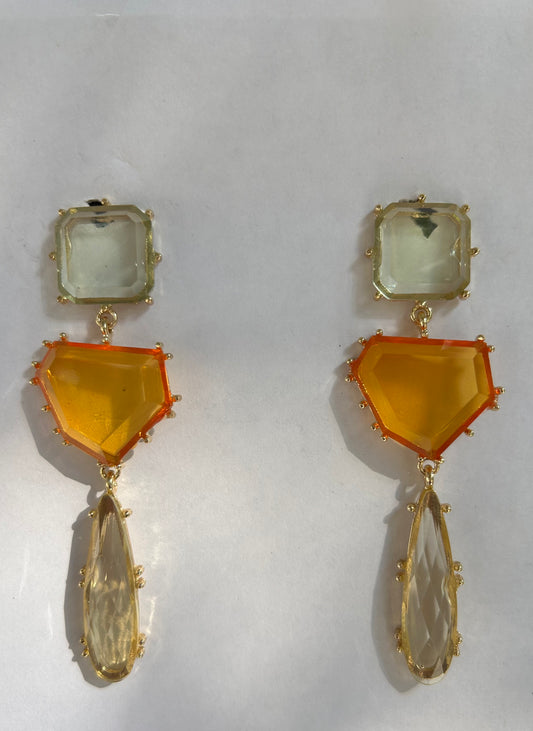 Dariyana Tangerine Earrings