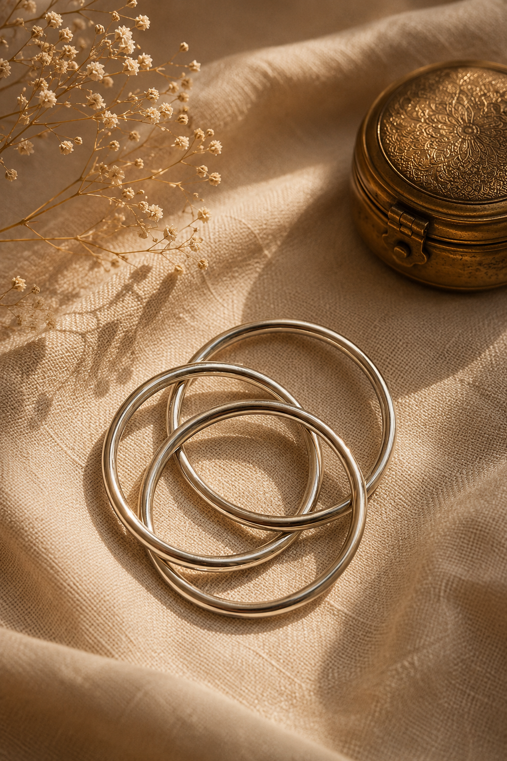 Myra Bangle Stack (Set of 3 Entwined Bangles)