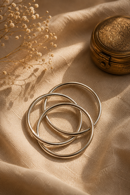 Myra Bangle Stack (Set of 3 Entwined Bangles)