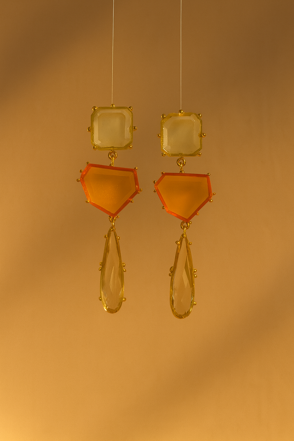 Dariyana Tangerine Earrings